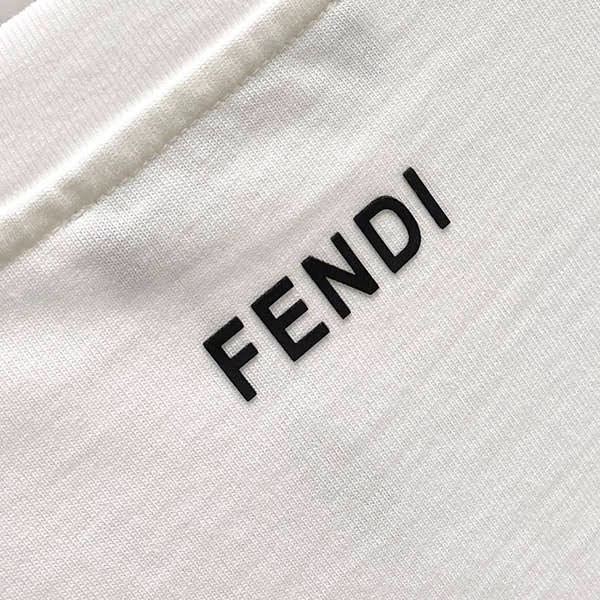 大人気!フェンディ バッグ バグズ 半袖Tシャツ 偽物 ロゴ刺繍 fec33296